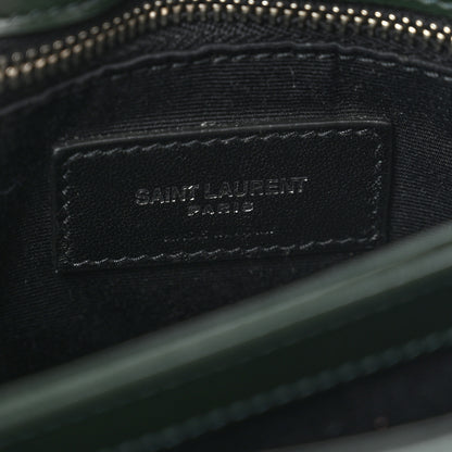 Saint Laurent Calfskin Y Quilted Monogram Toy Loulou Crossbody Bag Deep Green 6 of 9