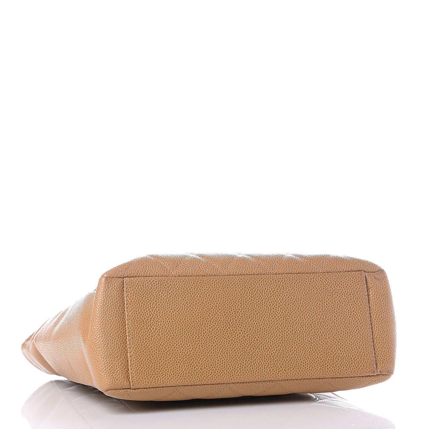 Caviar Quilted Petit Shopping Tote PST Beige
