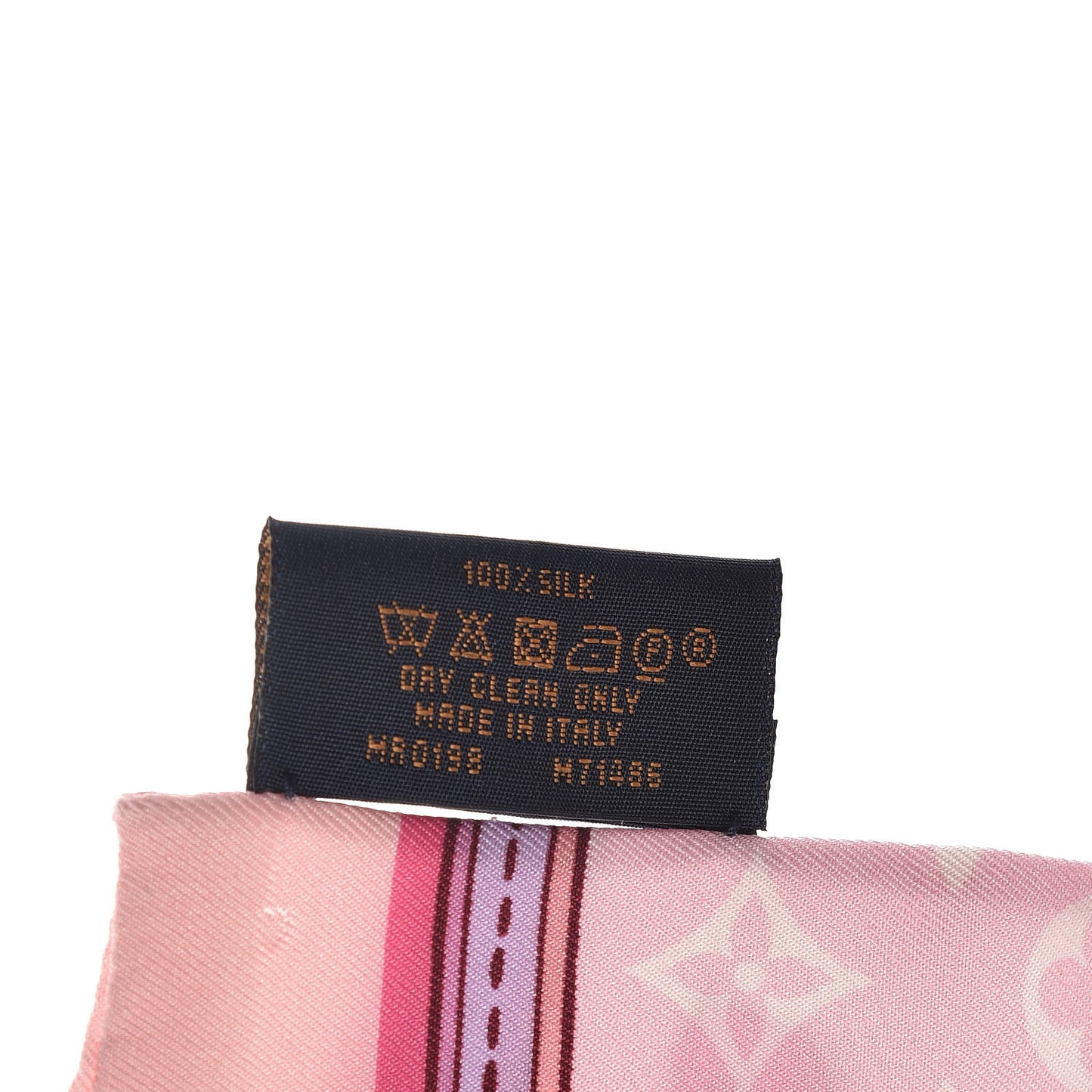 Silk Monogram Superstition Bandeau Light Pink