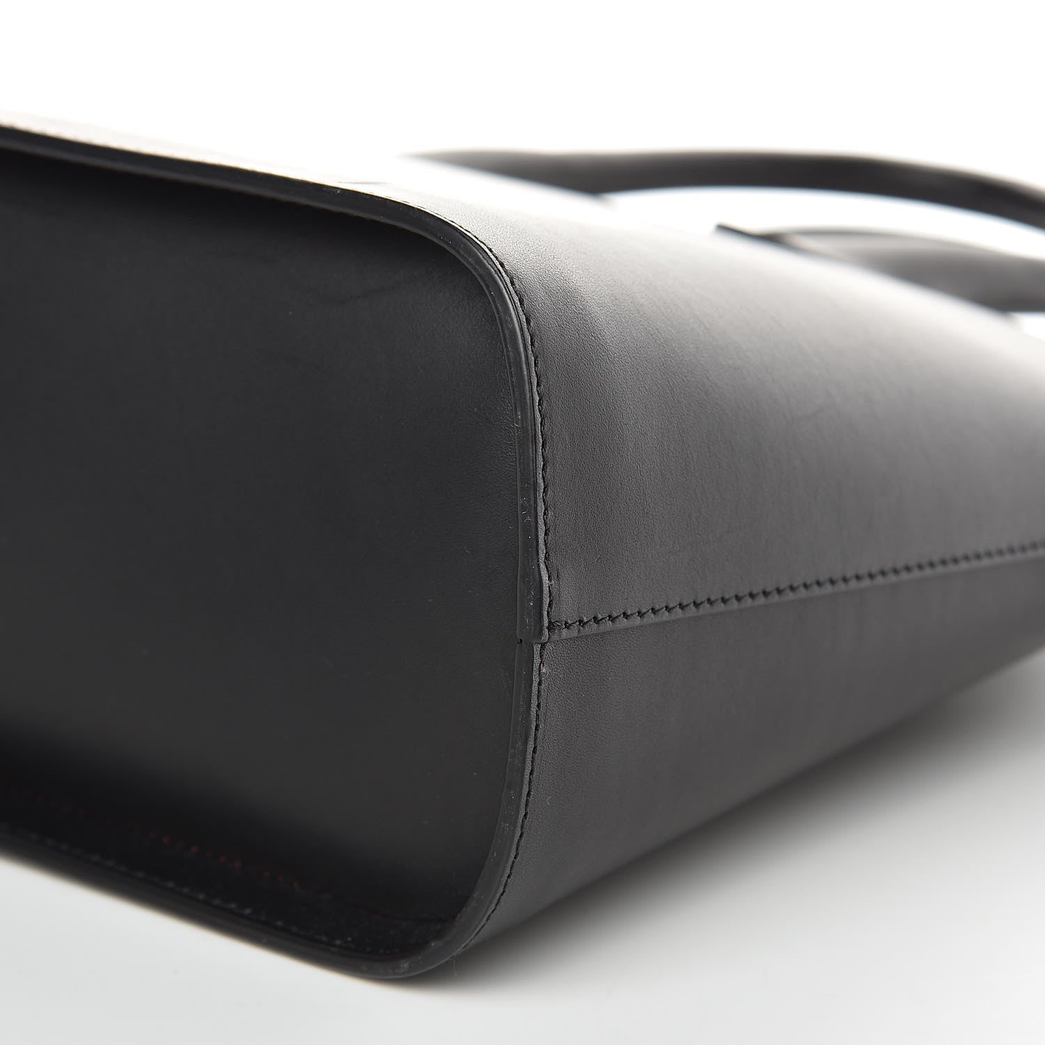 Mansur Gavriel Calfskin Top Handle Rounded Bag Black Flamma 8 of 11