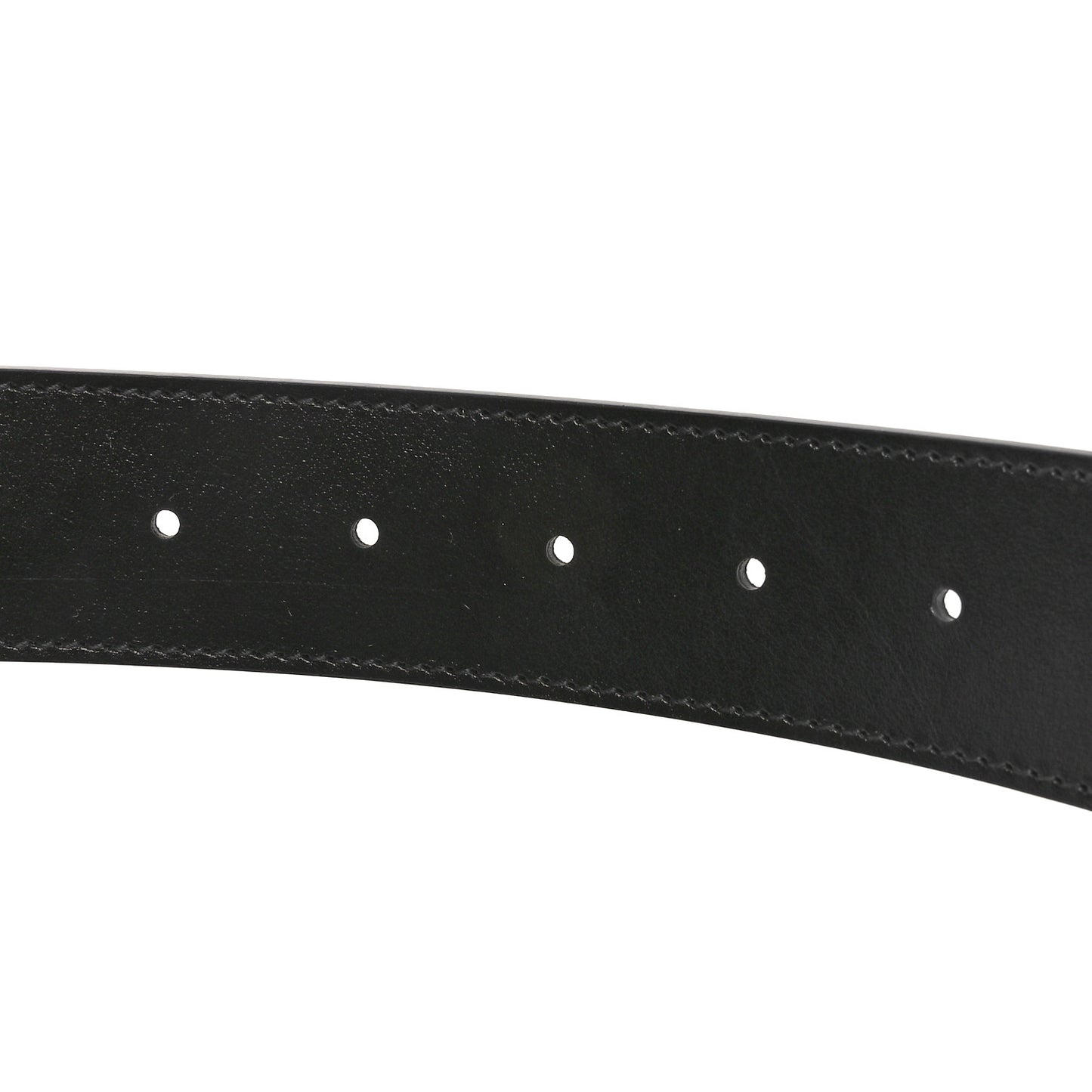 GG Supreme Monogram Plutone Calfskin Palladium Double G Reversible 37mm Belt 115 46 Black