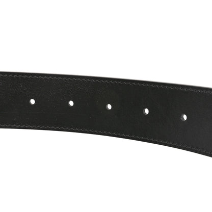 Gucci GG Supreme Monogram Plutone Calfskin Palladium Double G Reversible 37mm Belt 115 46 Black 6 of 6