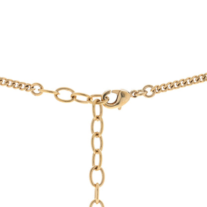 Chanel Resin Crystal CC Heart Necklace Pearly White Gold 7 of 7