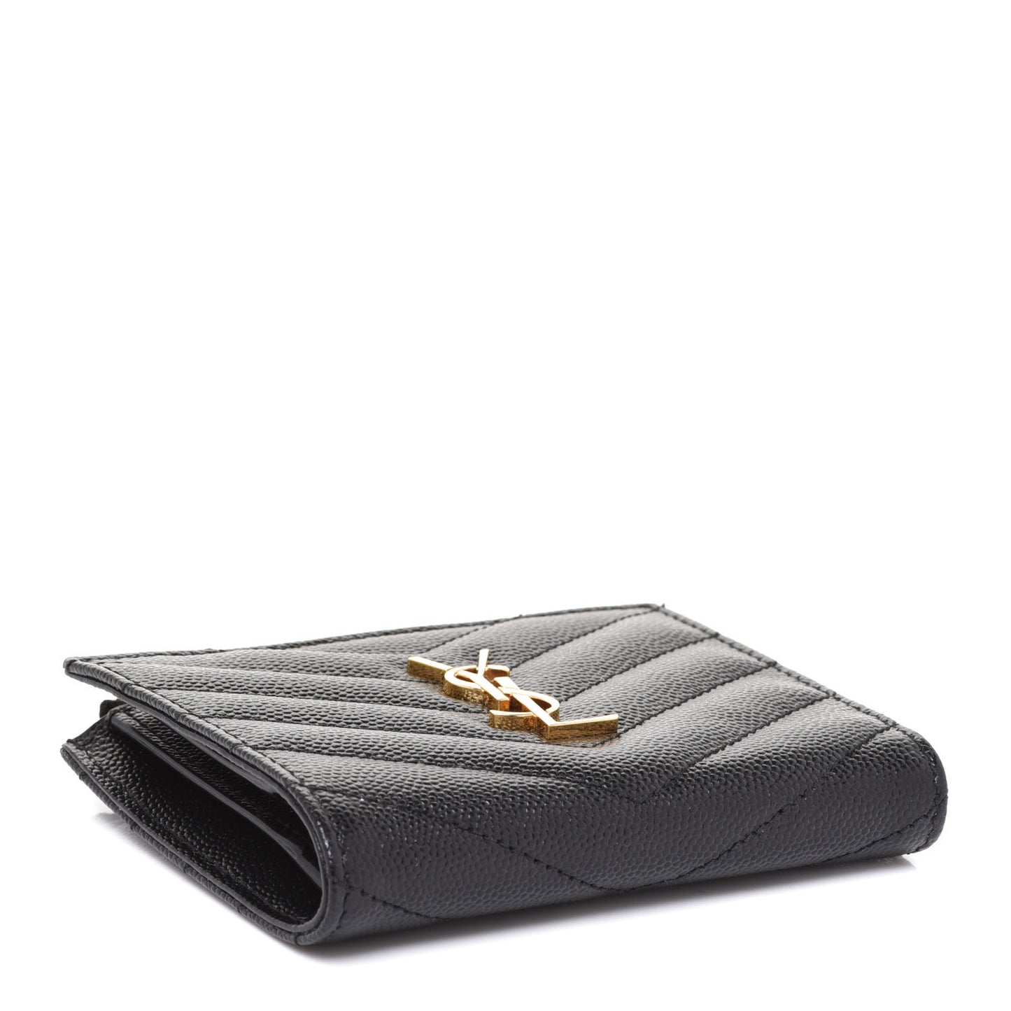 Grain De Poudre Matelasse Chevron Monogram Zipped Card Case Black