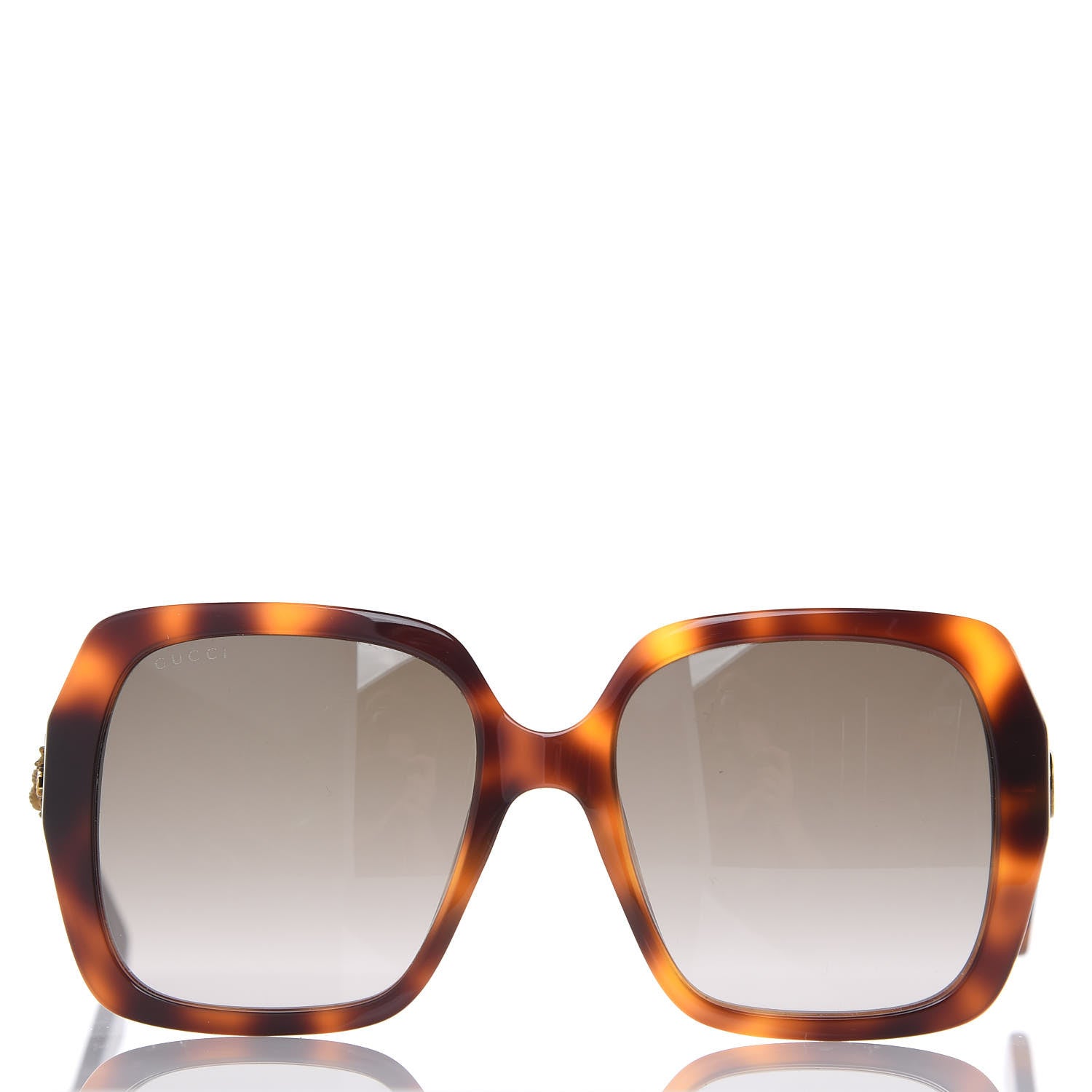 Gucci Acetate Square Frame GG0096S Sunglasses Tortoise 3 of 6
