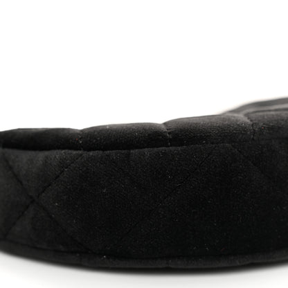 Chanel Velvet Crystal Quilted Chain Hobo Black 10 of 11