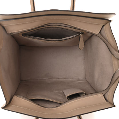 Celine Drummed Calfskin Mini Luggage Dune 4 of 10