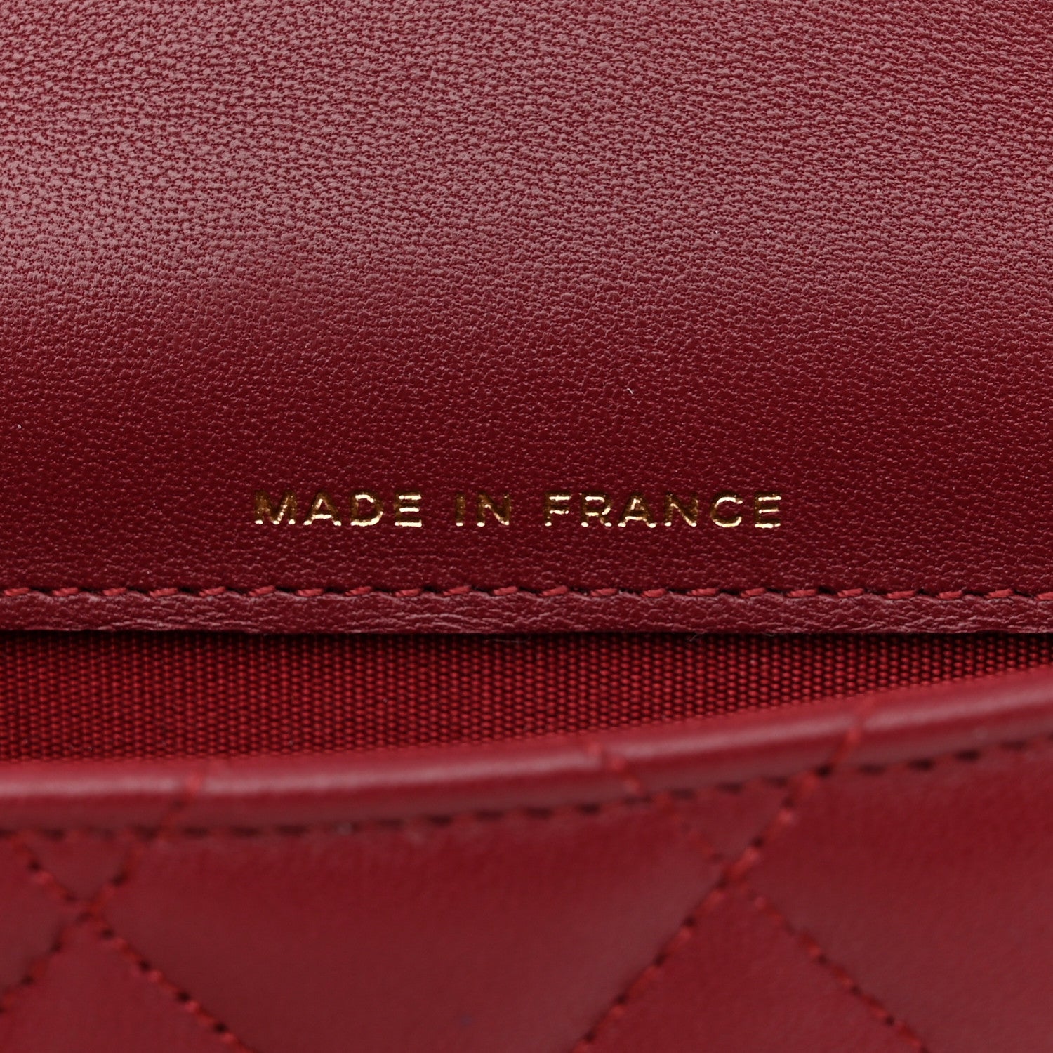 Chanel Lambskin Quilted Top Handle Flap Coin Purse With Chain Burgundy 7 of 11