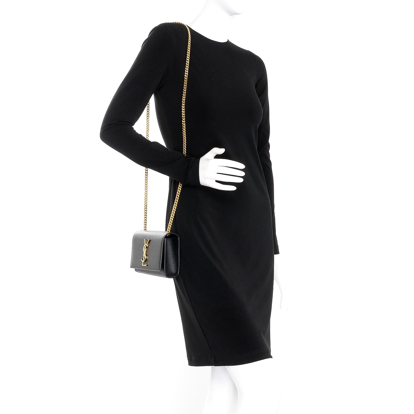 Grain De Poudre Small Monogram Kate Satchel Black