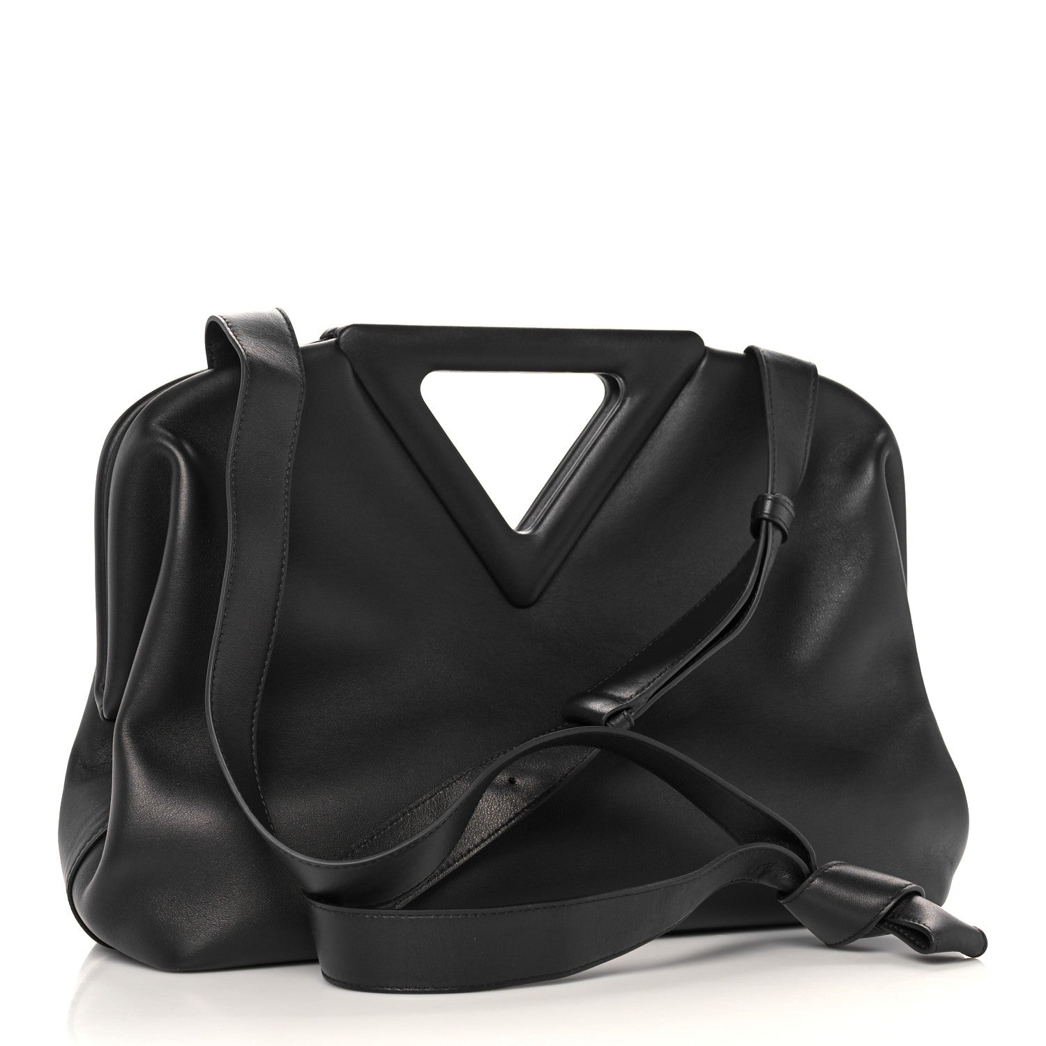 Bottega Veneta Calfskin Large The Point Triangle Bag Black 2 of 7