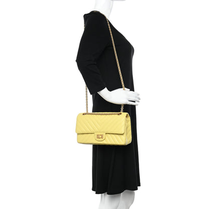 Chanel Sheepskin Chevron Quilted 2.55 Reissue 225 Flap Yellow 2 of 11