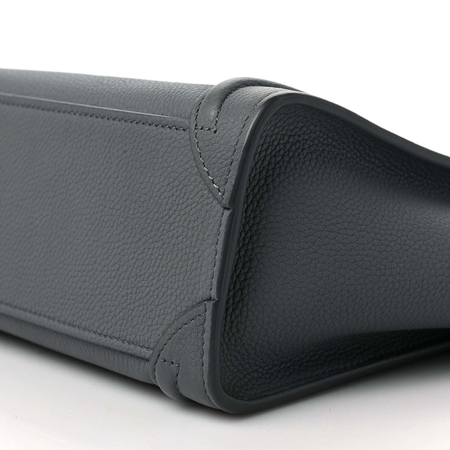 Drummed Calfskin Nano Luggage Kohl