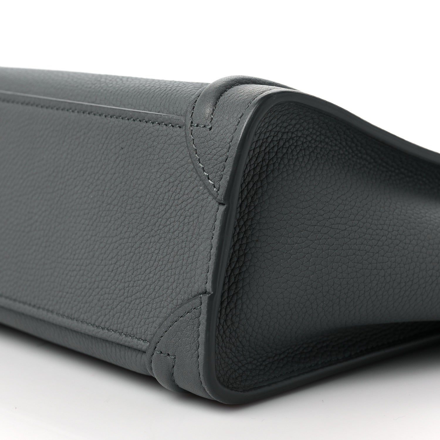 Celine Drummed Calfskin Nano Luggage Kohl 10 of 12