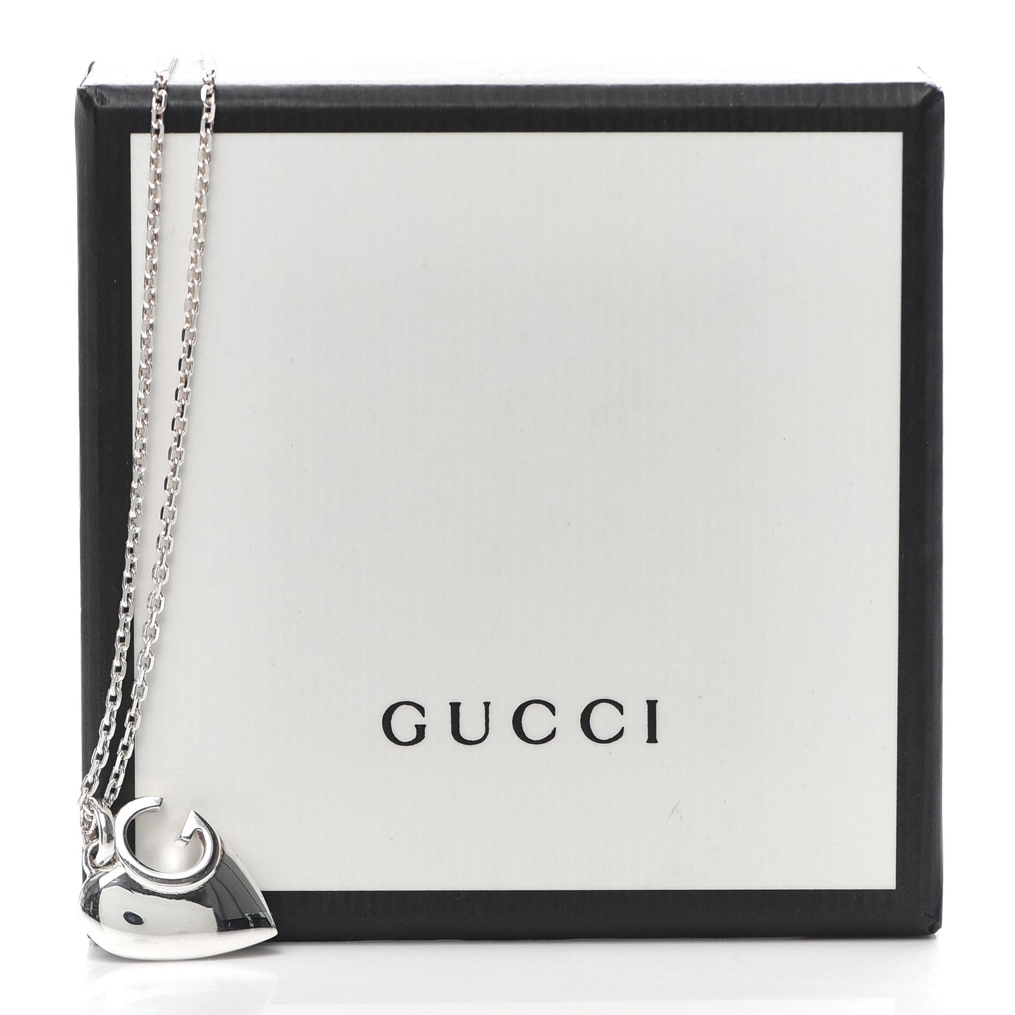 Sterling Silver Charlotte Cutout G Heart Pendant Necklace