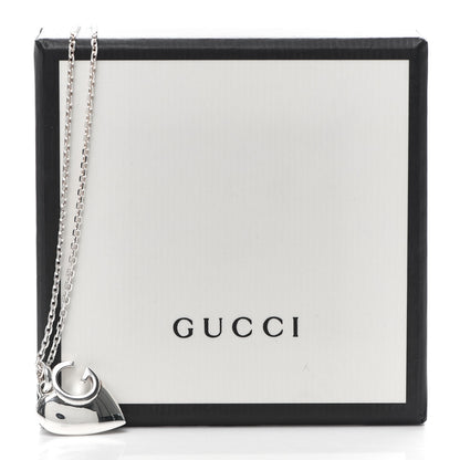 Gucci Sterling Silver Charlotte Cutout G Heart Pendant Necklace 6 of 6