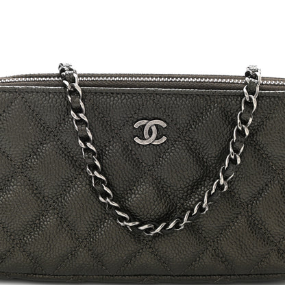 Chanel Caviar Quilted Small Clutch With Chain Dark Charcoal 9 of 12