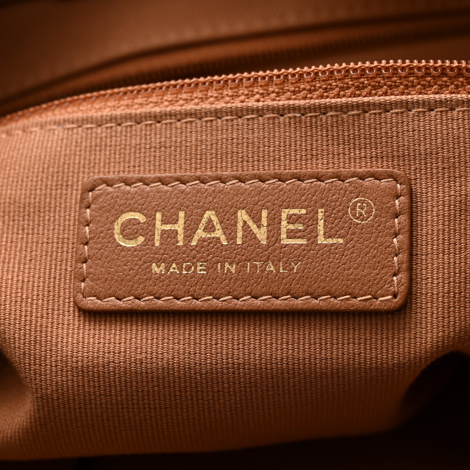 Chanel Lambskin Quilted Large Shopping Tote Dark Beige 6 of 11
