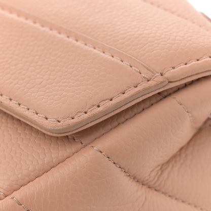 Chanel Caviar Chevron Quilted Small Single Flap Light Pink 10 of 10