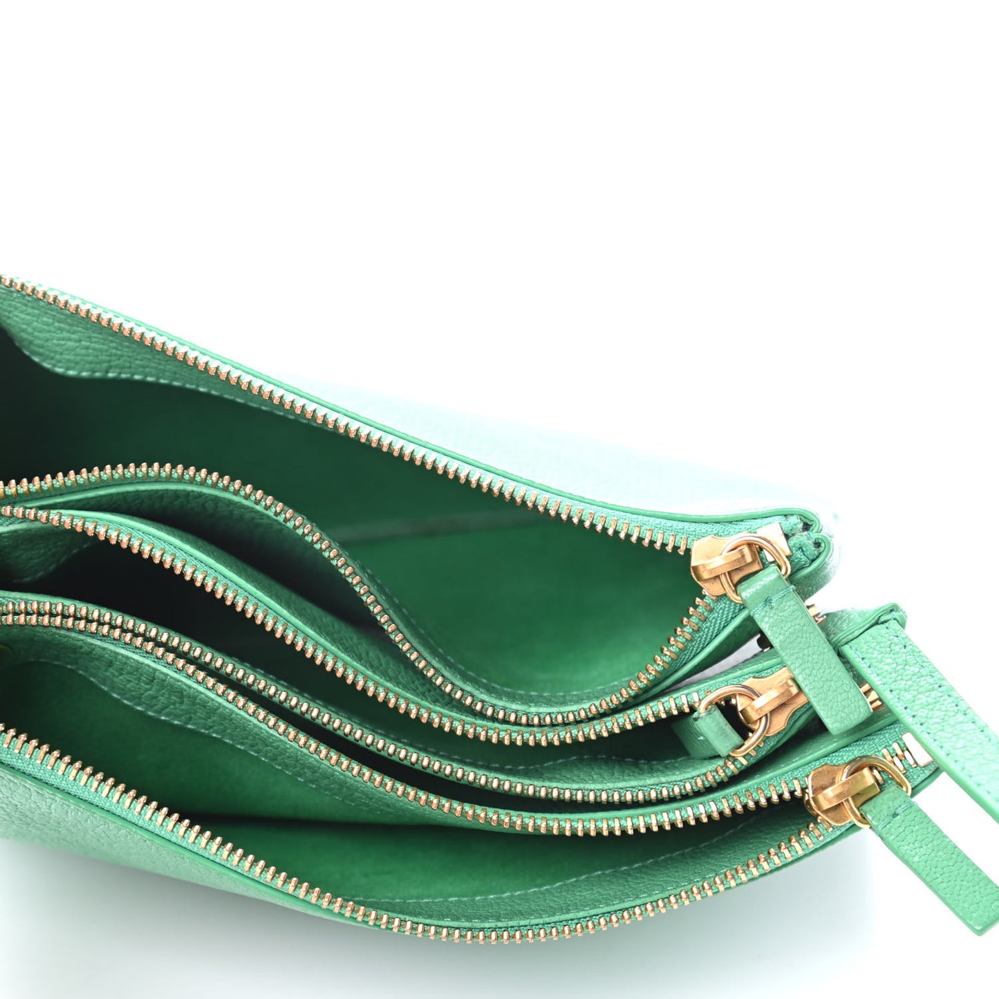 Goatskin Small Trio Crossbody Bag Palm