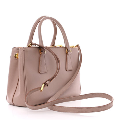 Prada Saffiano Small Galleria Double Zip Tote Cammeo 3 of 15