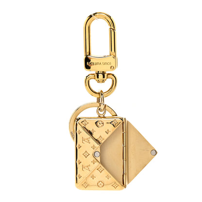 Louis Vuitton Love Note Envelope Bag Charm Key Holder Gold 3 of 6