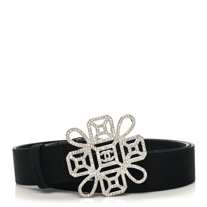 Chanel Grosgrain Crystal Belt 75 30 Black 1 of 8