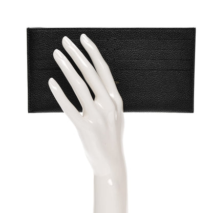 Louis Vuitton Calfskin Felicie Chain Wallet Card Holder Insert Black 2 of 6