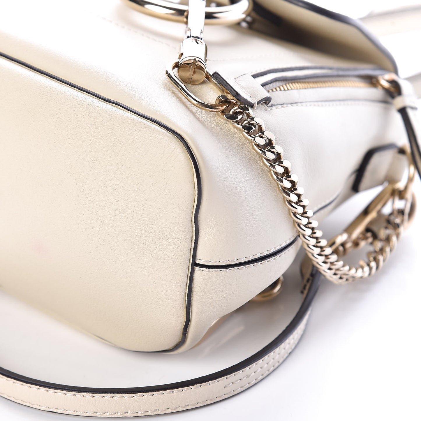 Suede Calfskin Mini Faye Backpack Off White