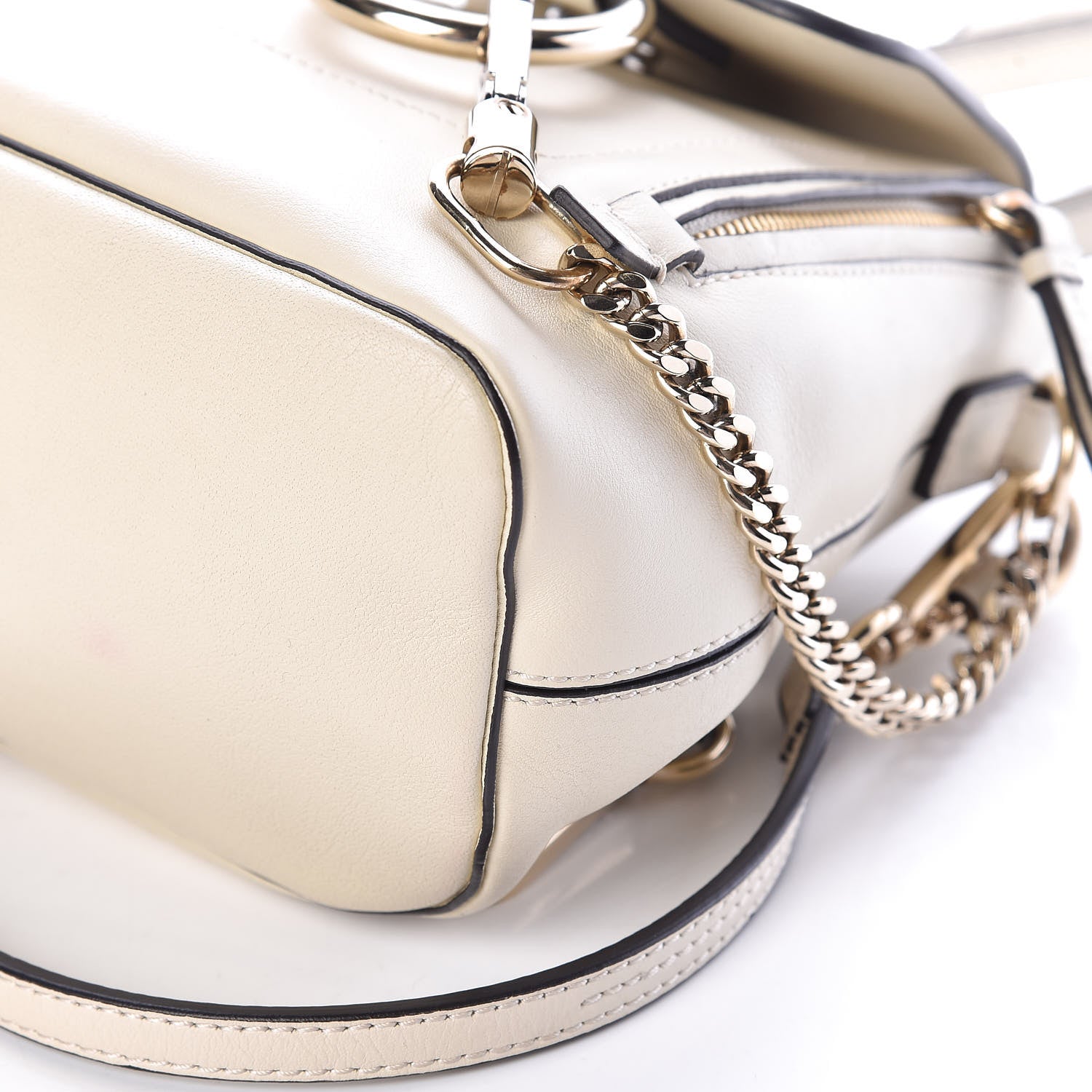 Chloe Suede Calfskin Mini Faye Backpack Off White 9 of 10