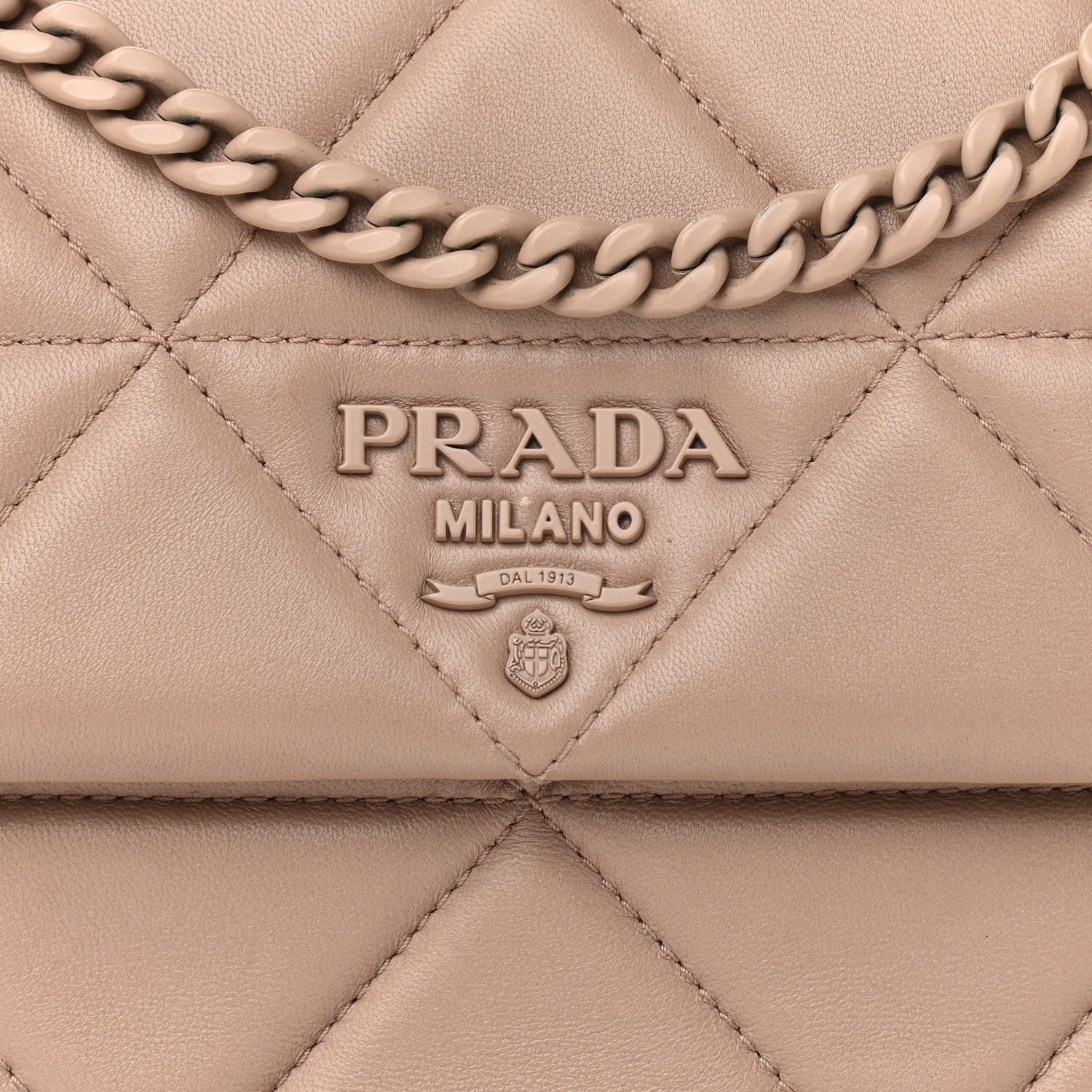 Prada Nappa Triangle Stitched Small Spectrum Bag Cipria 7 of 9