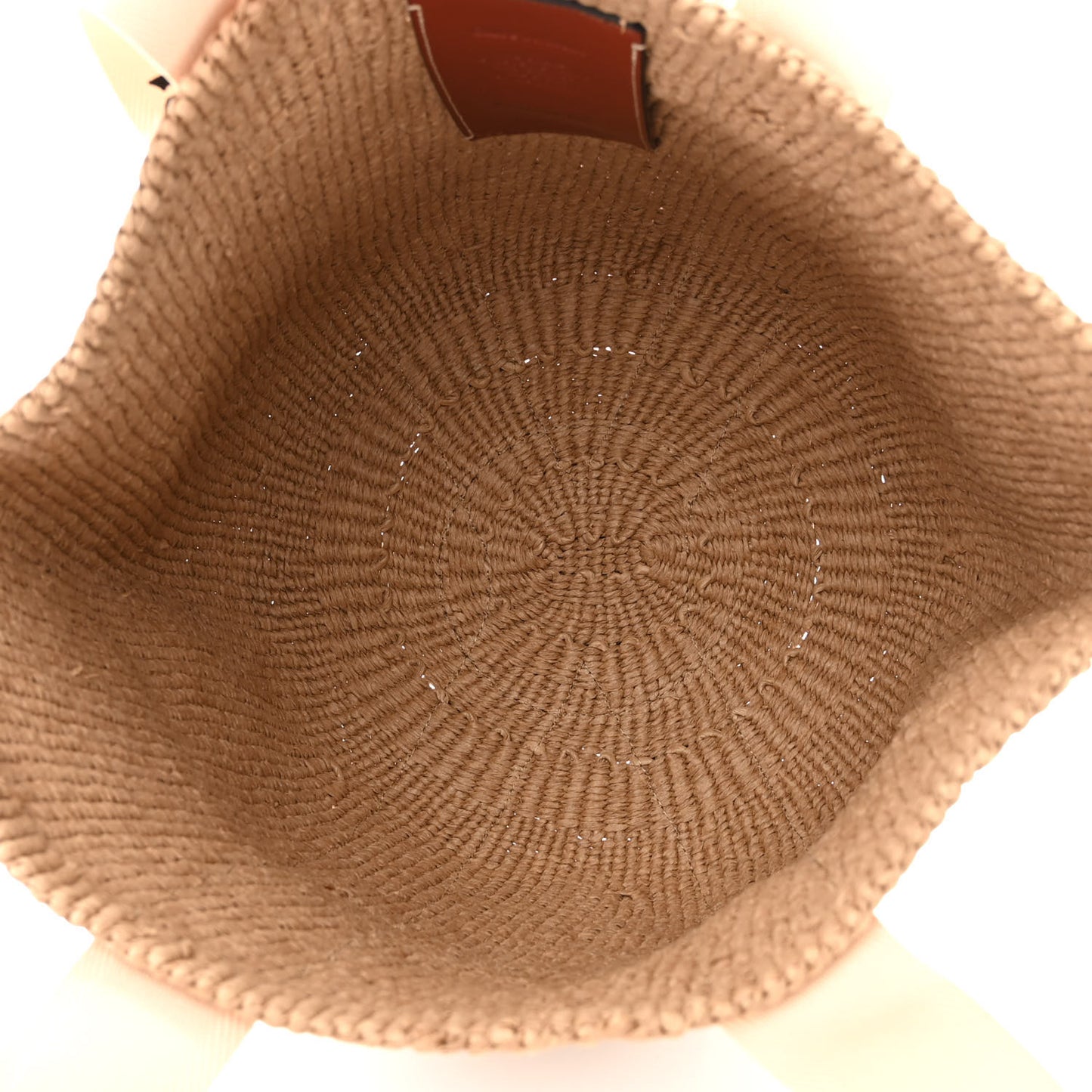 Raffia Large Woody Basket Bag White
