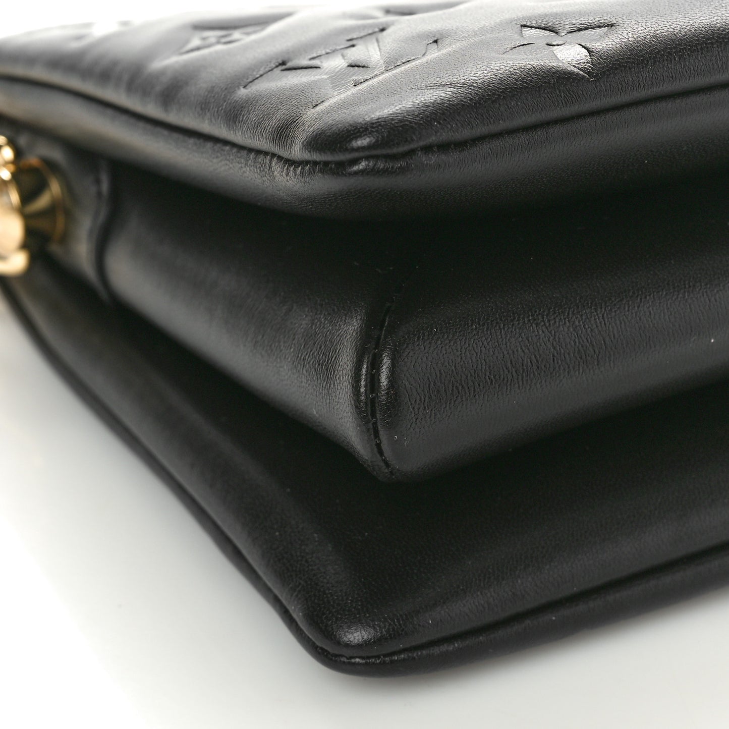 Lambskin Embossed Monogram Coussin BB Black
