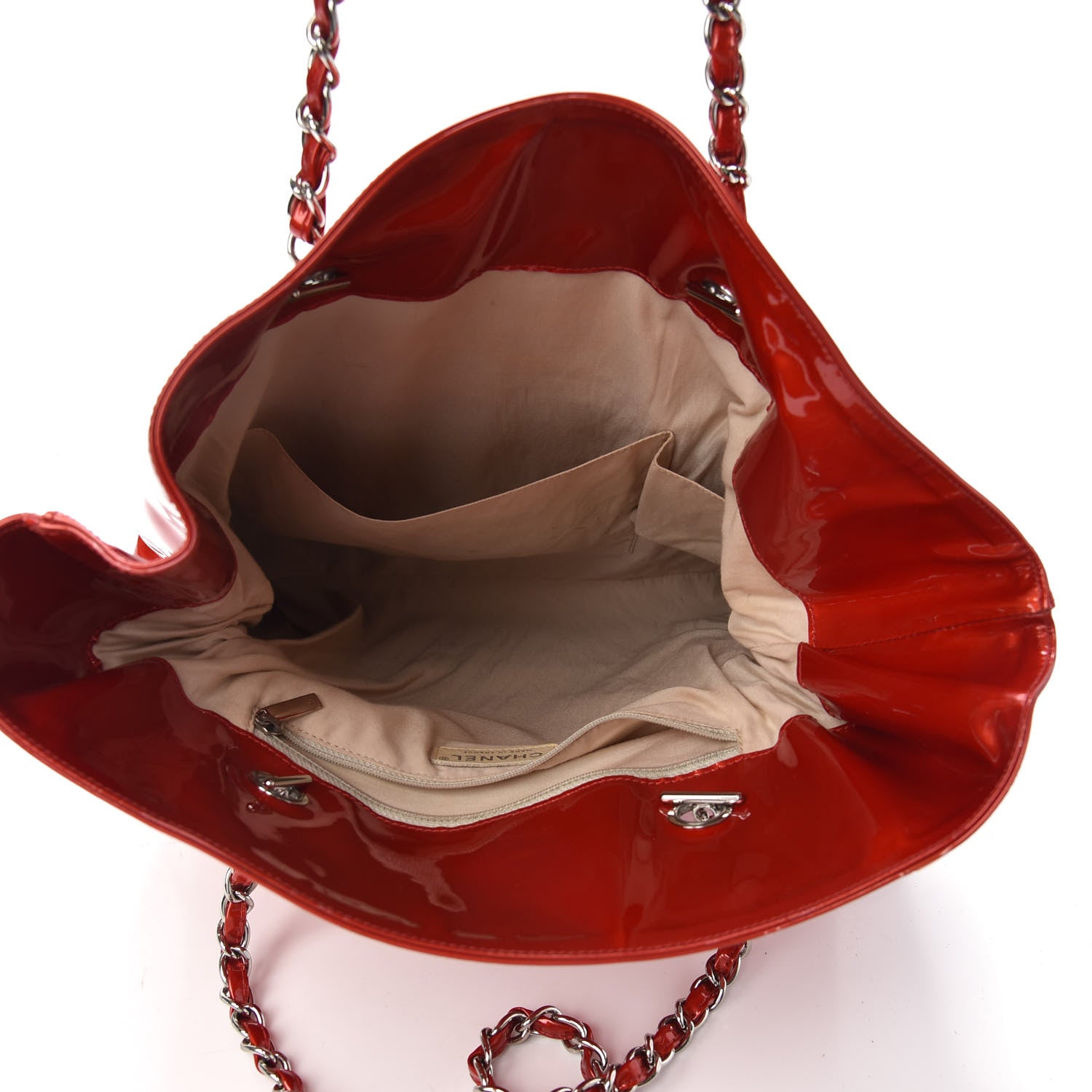 Chanel Patent Crystal Strass Bonbons Tote Red 5 of 9