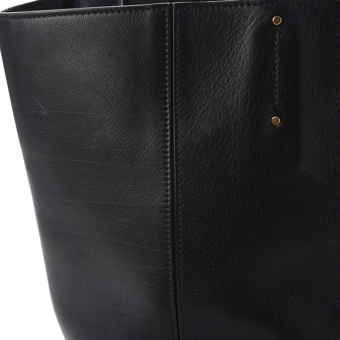 Smooth Calfskin Medium Milo Shopping Tote Black