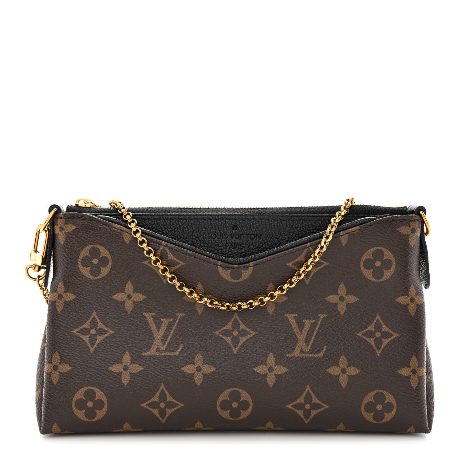Louis Vuitton Monogram Pallas Clutch Black 1 of 10