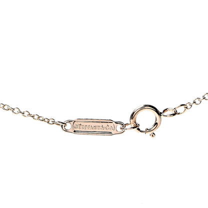 Tiffany 18K Rose Gold Diamond Small T Smile Pendant Necklace 4 of 5