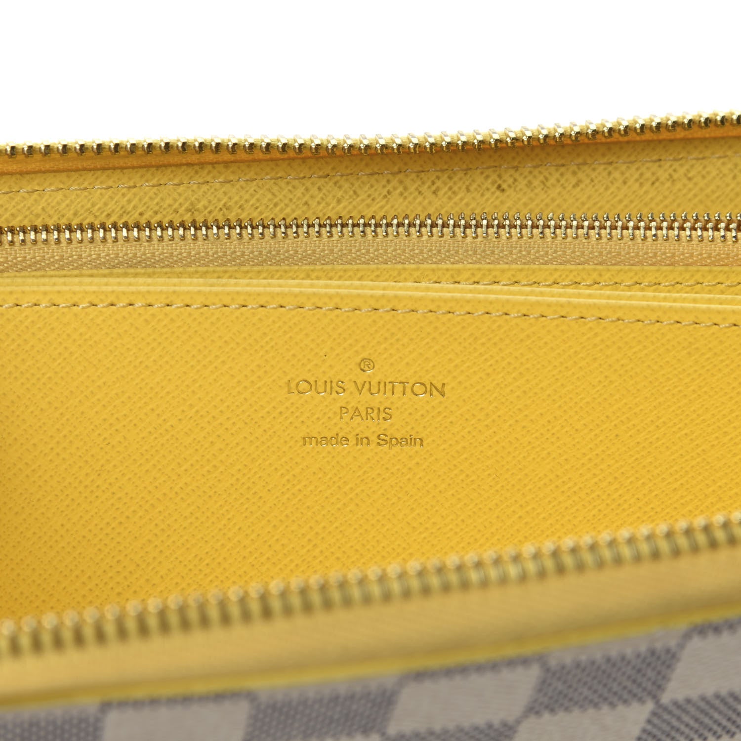 Louis Vuitton Damier Azur Zippy Wallet Jaune Pale 6 of 7