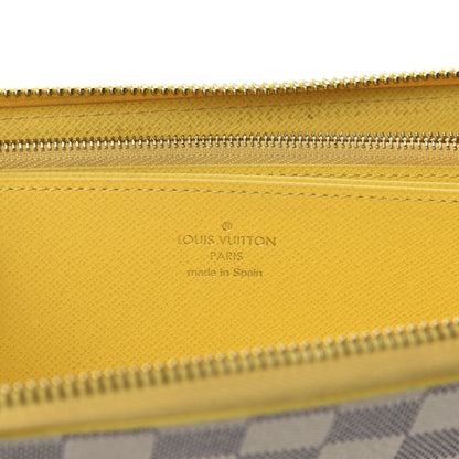 Louis Vuitton Damier Azur Zippy Wallet Jaune Pale 6 of 7