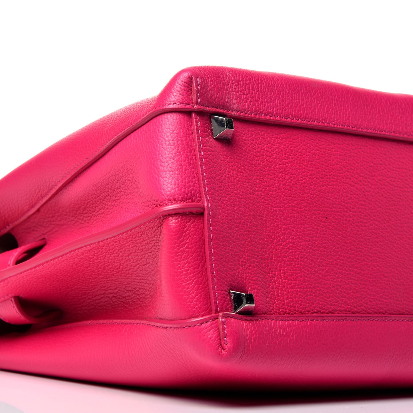 Grained Calfskin Medium Milla Tote Beetroot Pink