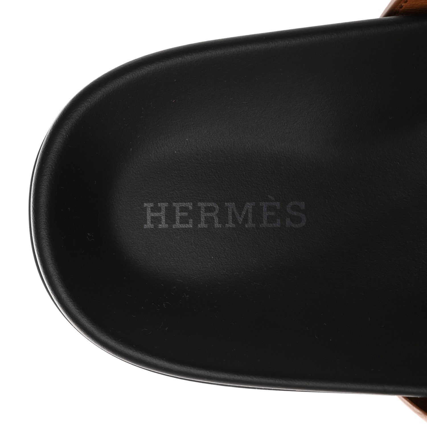 Hermes Calfskin Womens Chypre Sandals 37 Naturel 7 of 8