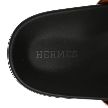Hermes Calfskin Womens Chypre Sandals 37 Naturel 7 of 8