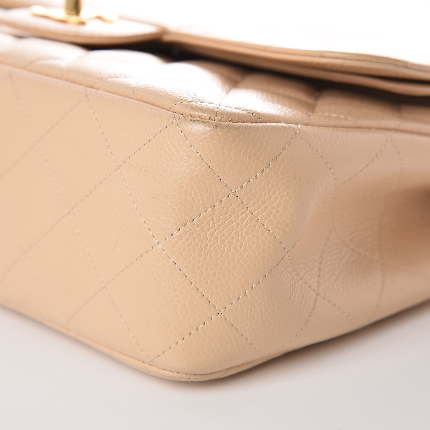 Chanel Caviar Quilted Jumbo Double Flap Beige Clair 15 of 15