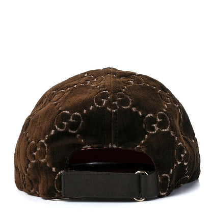 Gucci Velvet GG Monogram Baseball Hat L Brown 5 of 8