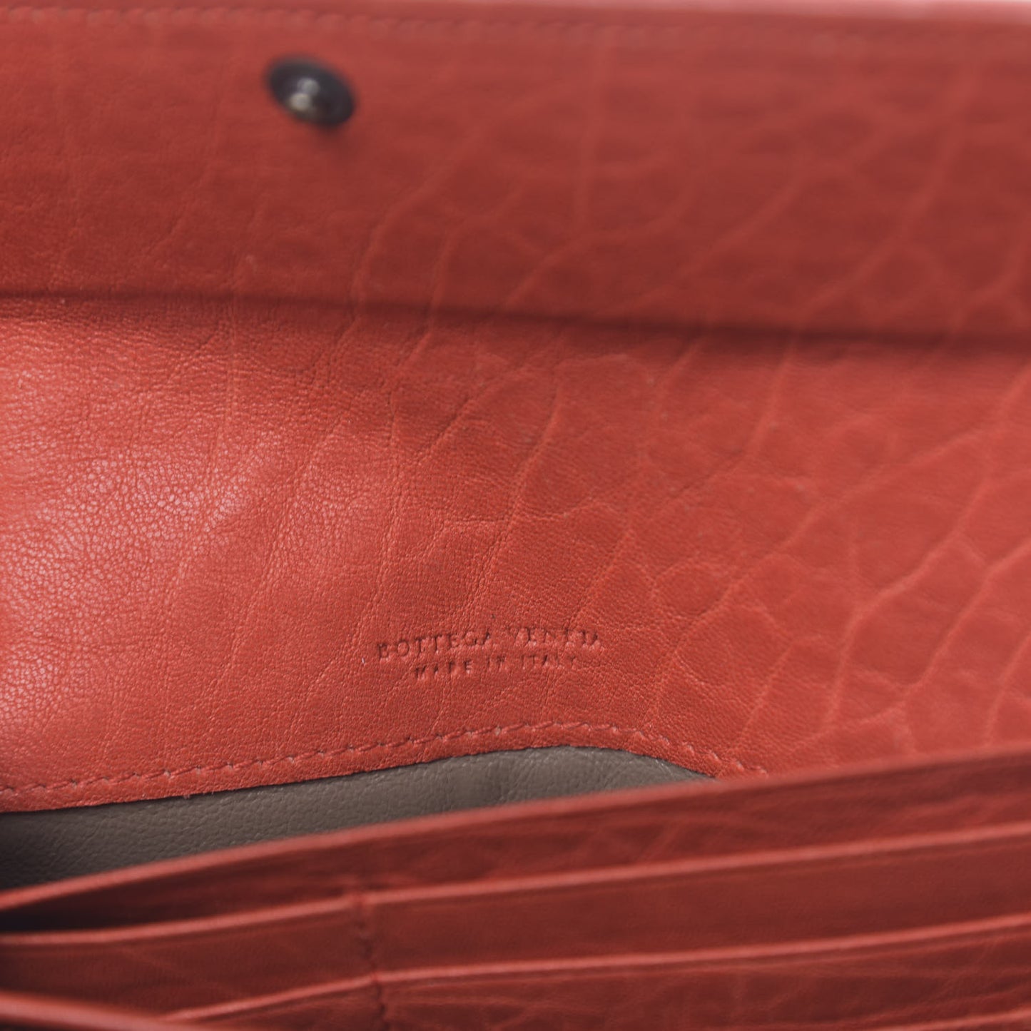 Lambskin Intrecciato Continental Wallet Pompei