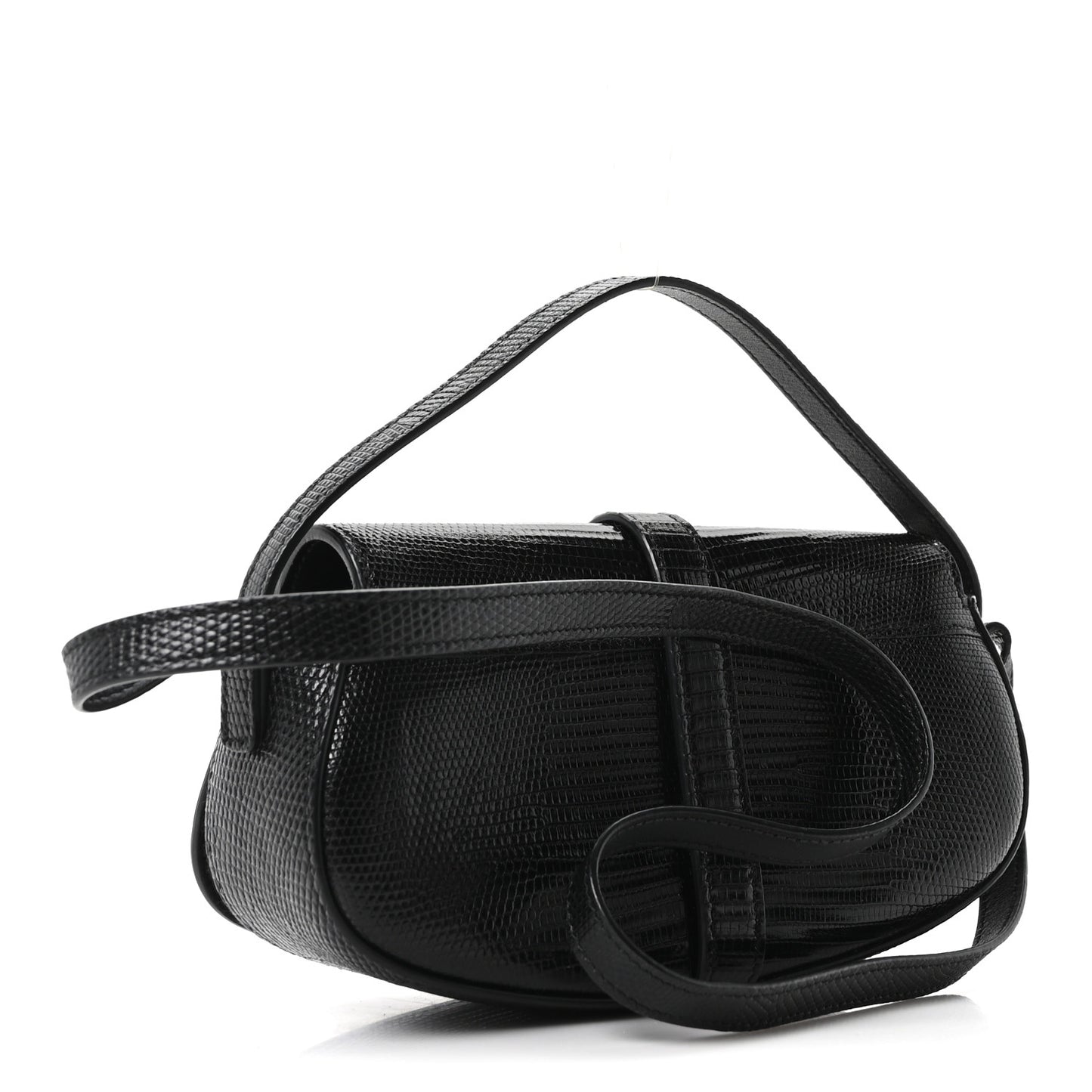 Lizard Tabou Clutch On Strap Black