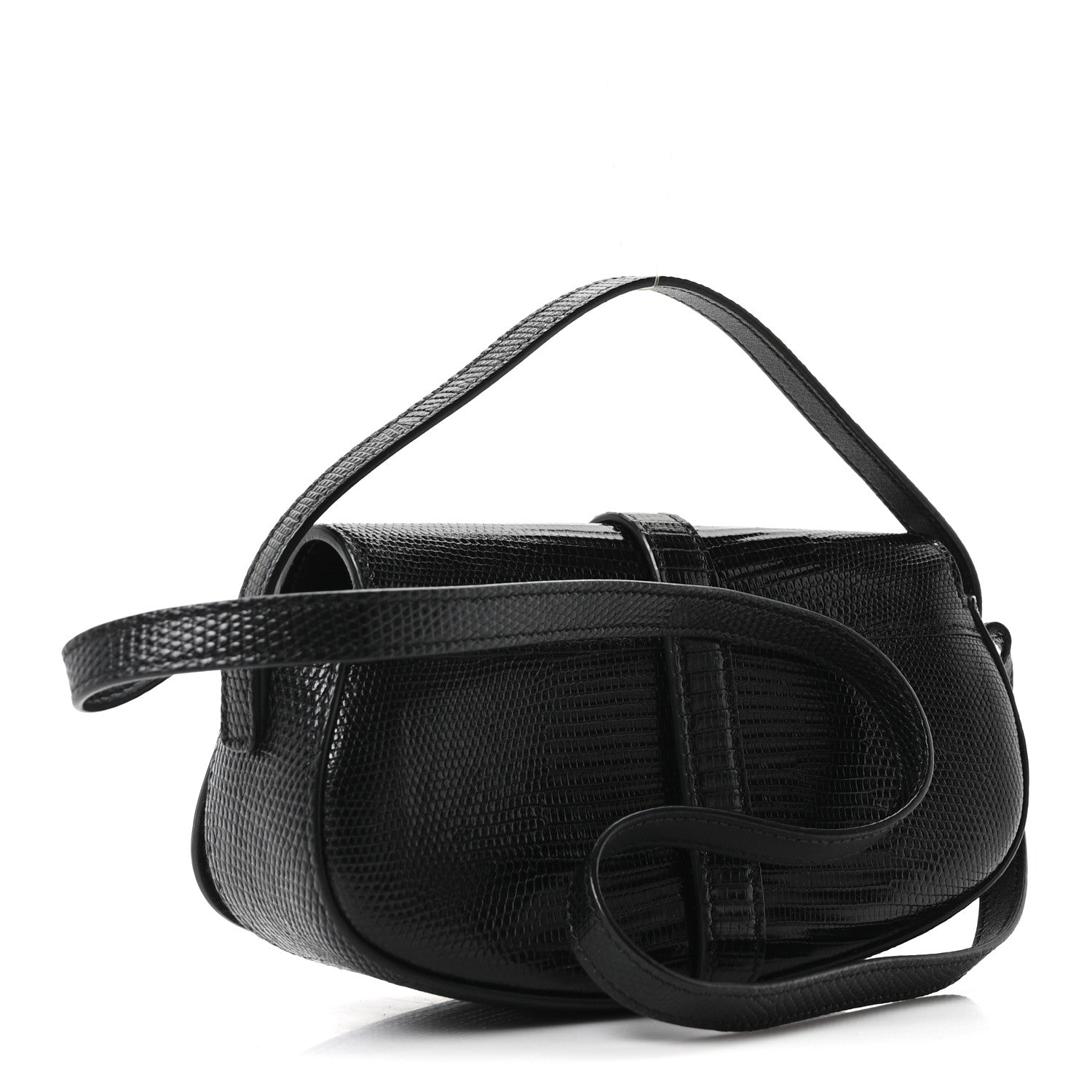 Celine Lizard Tabou Clutch On Strap Black 3 of 9
