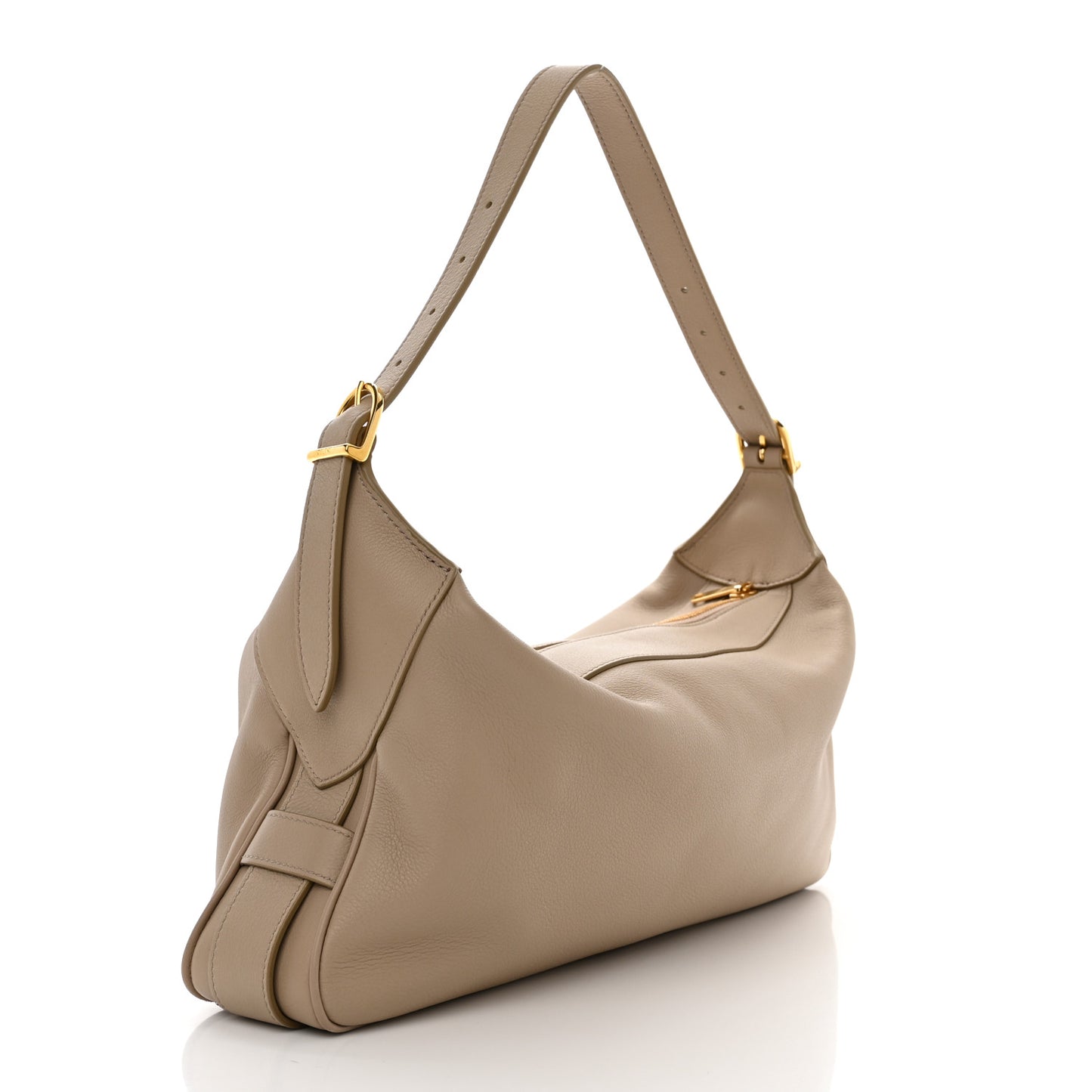 Supple Calfskin Medium Romy Shoulder Bag Safari