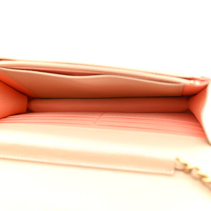Chanel Caviar Quilted Textured CC Wallet On Chain WOC Beige 4 of 10