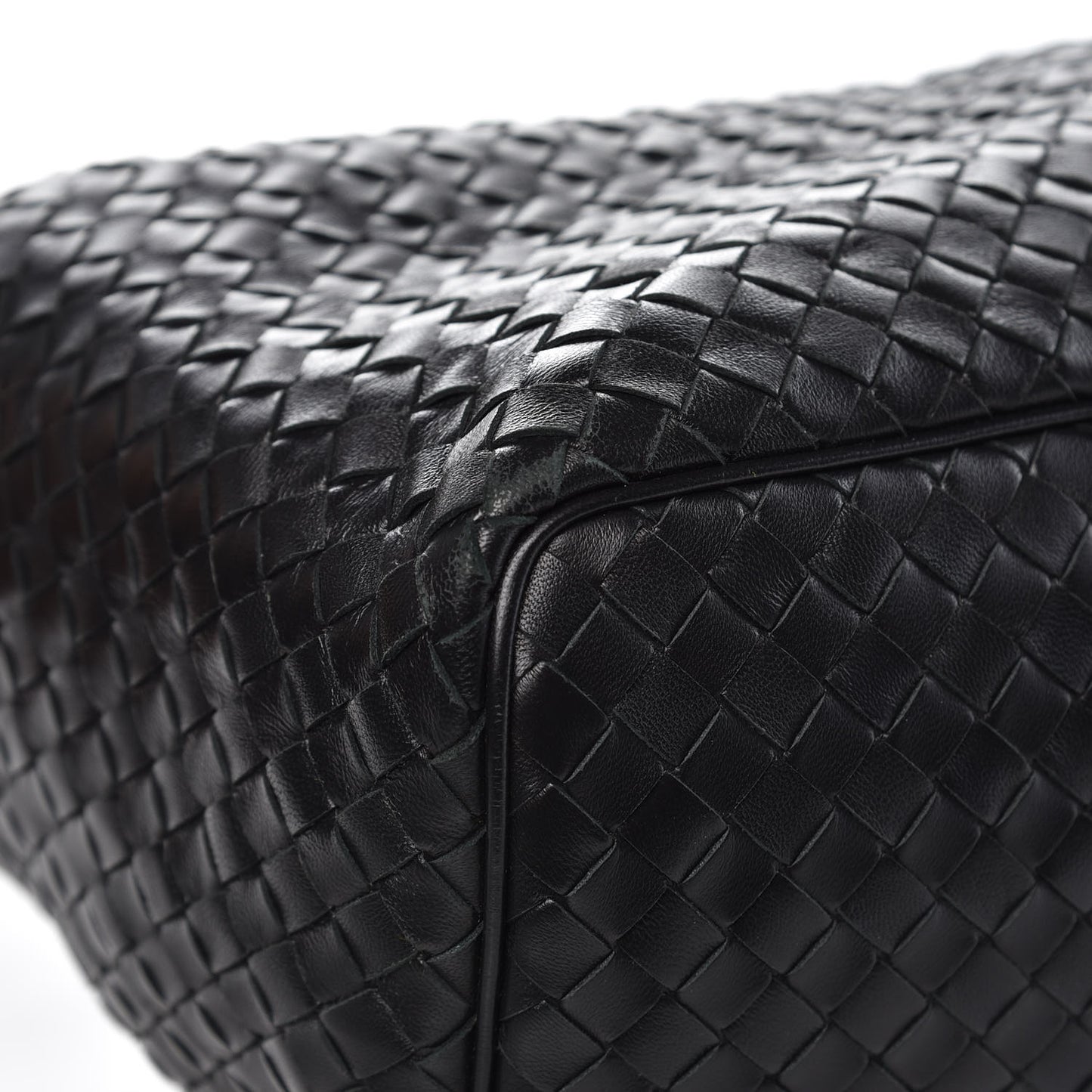 Nappa Intrecciato Shoulder Bag Black