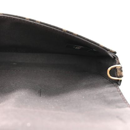 Fendi Fabric Jacquard Vitello Grace FF 1974 Fendigraphy Wallet On Chain Tobacco Moro Ebano 6 of 12
